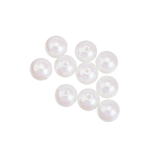 Жемчуг 14 мм, пластик, Iridescent White, уп.10 шт. (#CN-PRL-006)