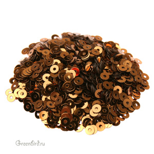 Пайетки 3мм плоские Marrone (#8181)