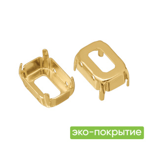 Оправа эко-покрытие 4627 Октагон 14x10 мм, золото, 1 шт.