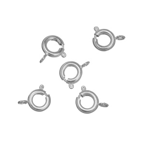 Замок-колечко 10 мм, серебро, уп.5 шт. (#4962-SIL-05)