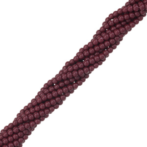 Жемчуг Crystalbird, круглый, 4 мм, бордовый, нить (#70)