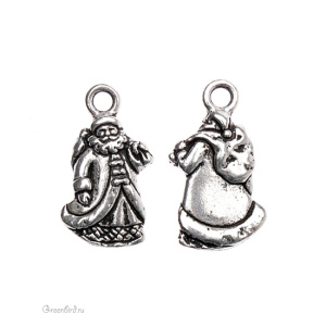 Подвеска "Дед Мороз", ант. серебро, 1 шт. (#TC-2348)