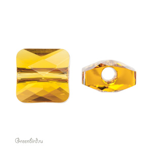 Swarovski 5053 Бусина Мини Квадрат 6 мм, подсолнух (#292), 1 шт.