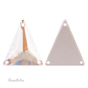 Swarovski пришивные 3271 Треугольник 25х28,7 мм, золотистая дымка (#001GSHA), 1 шт.