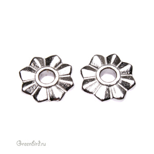 Элемент под заклепку "8 Point", родий (#TC-5794)