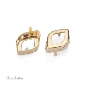 4230 Оправа для Lemon Fancy Stone 19х12 мм, латунь