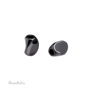 Бусина "Триплет" 6 мм, gunmetal, 1 шт. (#SVABM-42T)