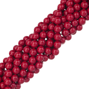 Жемчуг "Майорка" 10 мм, красный, нить (#Maj-139)