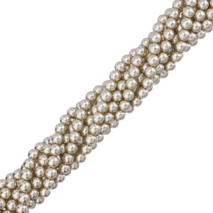 Жемчуг Crystalbird, круглый, 6 мм, Almond, нить (#506)