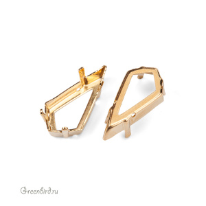 4731 Оправа для Kite Fancy Stone 23х11,5 мм, томпак/золото