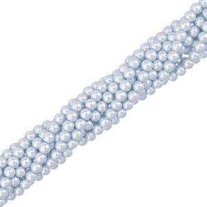 Crystalbird Жемчуг круглый 5 мм, синий, нить (#81)