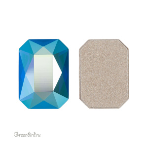 2602 Кристалл холодной фиксации Emerald Cut 14x10 мм – Cobalt Shimmer (#369SHIM)