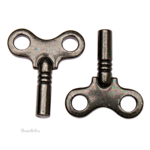 Подвеска "Заводной ключ", gunmetal, 1 шт. (#TC-2337)