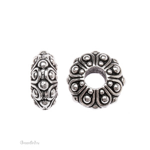 Бусина EURO "CASBAH", ант. серебро, 1 шт. (#TC-5760)