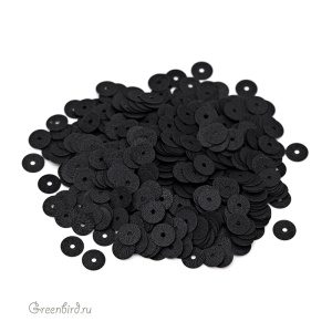 Пайетки 5мм плоские Nero (#996W)