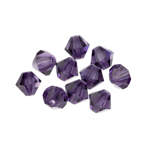 Бусины биконусы Preciosa 5mm – Deep Tanzanite, уп.10 шт. (#20480)