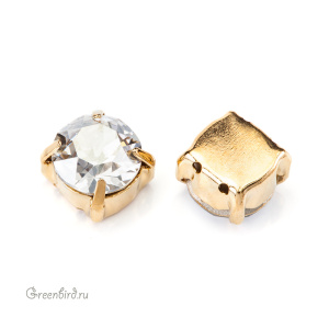 Swarovski 1088 Шатон в оправе SS39, золото, серебристая дымка (#001SSHA), 1 шт.