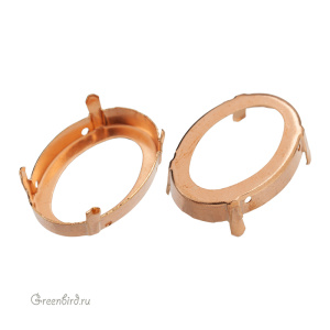 4127 Оправа для ювелирного кристалла Oval Fancy Stone 30х22 мм, томпак
