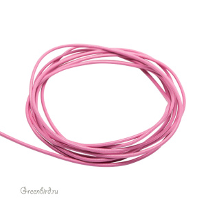 Кожаный шнур "Pink", 1.5 мм, 1 метр (LTPI1.5)