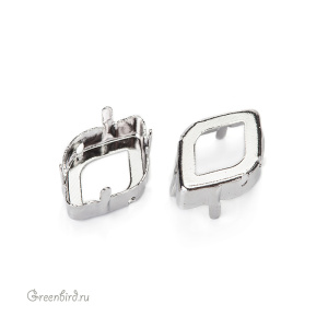 4230 Оправа для ювелирного кристалла Lemon FS 19х12 мм, белая бронза