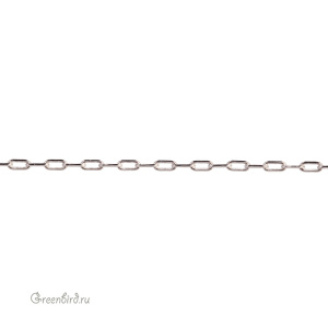 Цепочка 1,6 мм, родий, 10 см (9A058), Корея Цепочка 1,6 мм, родий, 10 см (9A058), Корея