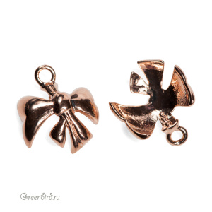 58M001 Компонент для вклеивания жемчуга 10 мм, розовое золото, 1 шт.