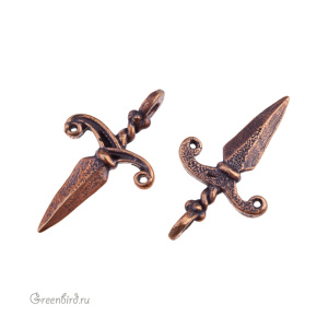 "Время рыцарей", подвеска, ант. бронза, 1 шт. (#1332)