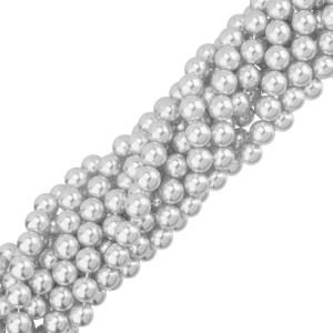 Жемчуг Crystalbird, круглый, 10 мм, Grey, нить (#507)