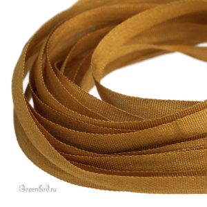 Шелковая лента AVAS Ruban de Soie 4 мм, охра, 3 м (#2236)