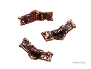 "Фактура земли", тоггл-элемент, ант. бронза, 1 шт. (#0206)