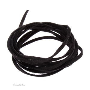 Шнур Ultrasuede 3 мм Black (BK) Шнур Ultrasuede 3 мм Black (BK)
