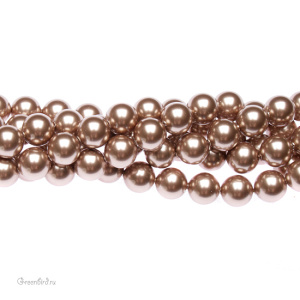 Swarovski 5810 Жемчуг 8 мм, бронза (#295), уп. 20 шт.