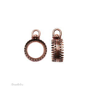 JBB Оправа двусторонняя 14мм, ант. медь (#AC8805L)