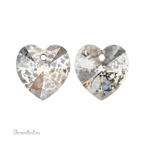 Swarovski 6228 подвеска Сердце 18 мм, розовая патина (#001ROSPA), 1 шт.
