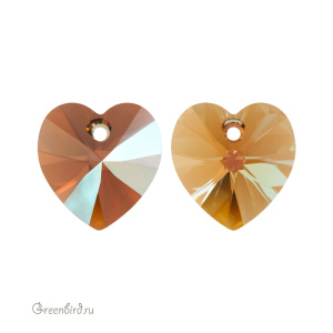 6228 подвеска Heart Fancy Stone 14mm - Light Colorado Topaz Shimmer (#246SHIM)