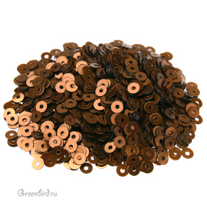 Пайетки 3мм плоские Marrone (#8189)