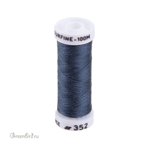 Шелковая нить Au Ver a Soie Soie Surfine, приглушенный темно-синий, 100 м (#352) Шелковая нить Au Ver a Soie Soie Surfine, приглушенный темно-синий, 100 м (#352)