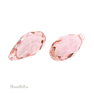 Swarovski 6010 подвеска Бриолетт 13x6,5 мм, светло-розовый (#223), 1 шт.