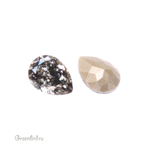 Swarovski 4320 Капля 8х6 мм, черная патина (#001BLAPA), 1 шт.