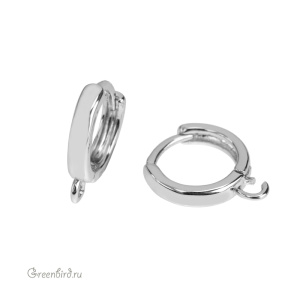 Швензы круглые "Мини", родий, пара (#SV1701-013)