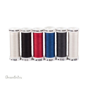 Набор шелковых нитей AVAS Soie Surfine 6 Nuances — Classique Набор шелковых нитей AVAS Soie Surfine 6 Nuances — Classique