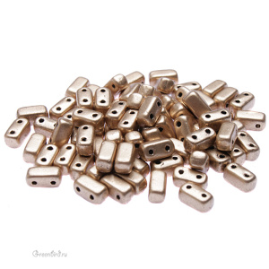 Bricks 3x6mm, Mat. Metallic Flax, 10 гр (#K0171JT)