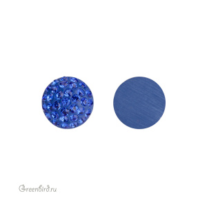 Swarovski 86601 Кабошон с кристальным паве 8 мм, величественный синий (#296), 1 шт.