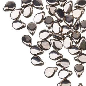 Pip Beads 5x7mm, Jet/Argentic Full, 5 гр (#23980/27500)