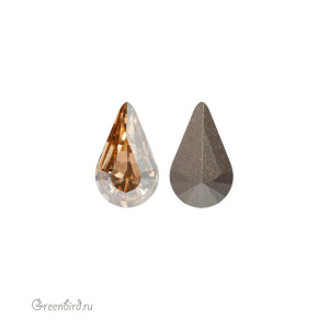 Swarovski 4328 Капля 13х7,8 мм, золотистая дымка (#001GSHA), 1 шт.