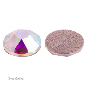 2078 Кристалл горячей фиксации Rose Flatback SS48 – Crystal Aurore Boreale (#001AB), 1шт.