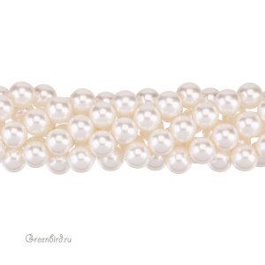 Жемчуг Crystalbird, круглый, 10 мм, Cream, нить (#06)