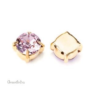 Swarovski 1088 Шатон в оправе SS39, золото, светлый аметист (#212), 1 шт.