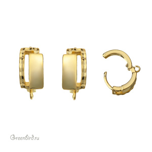 Швензы круглые, золото, пара (#SV1701-2452)