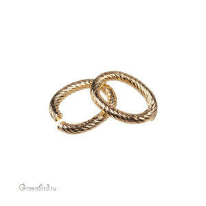 Декоративное звено 10,7х13,9 мм, золото, 1 шт. (9B232), Корея